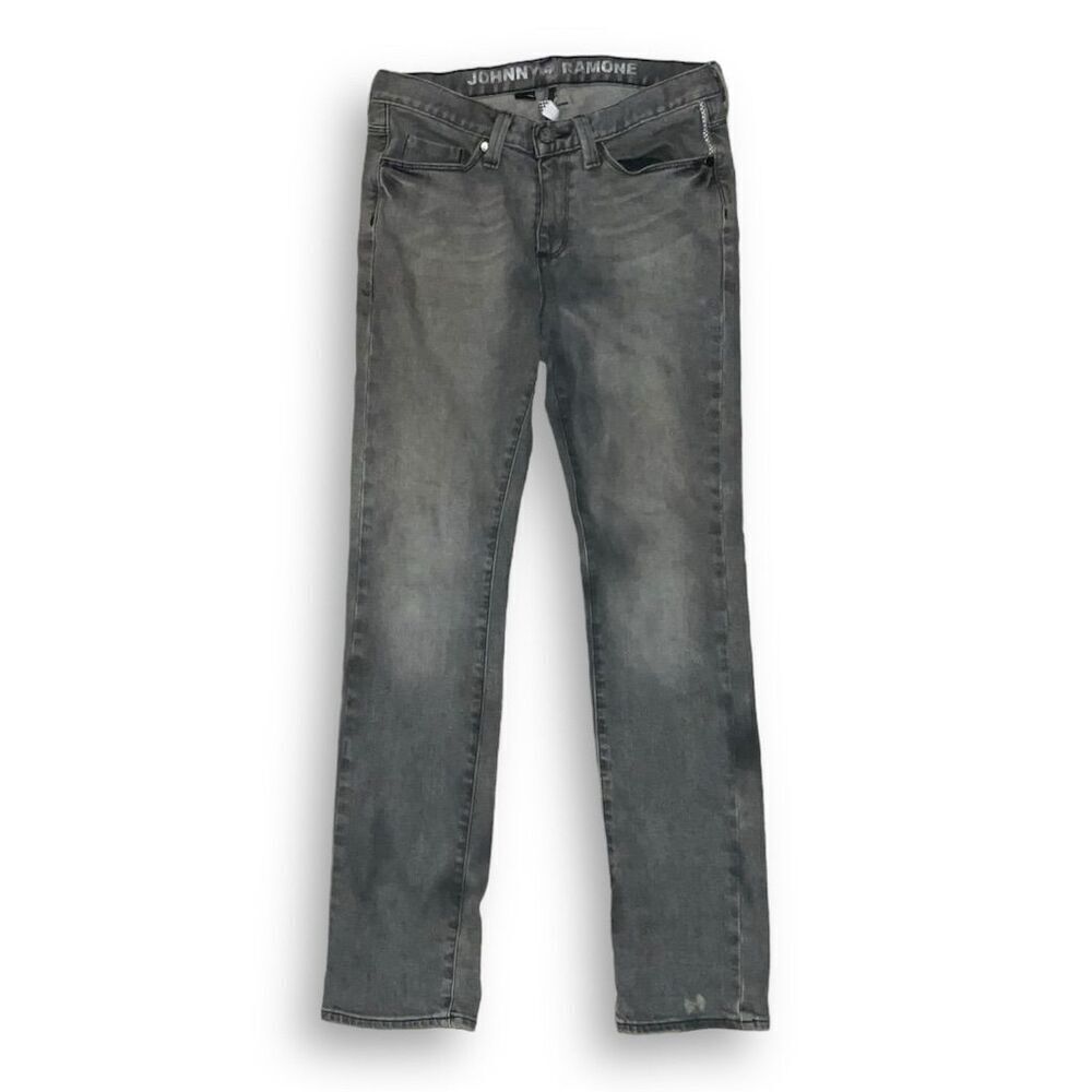 💥VANS Johnny Ramone Jeans | Slim Fit Gray 28x30 | Distressed‎ Punk RARE